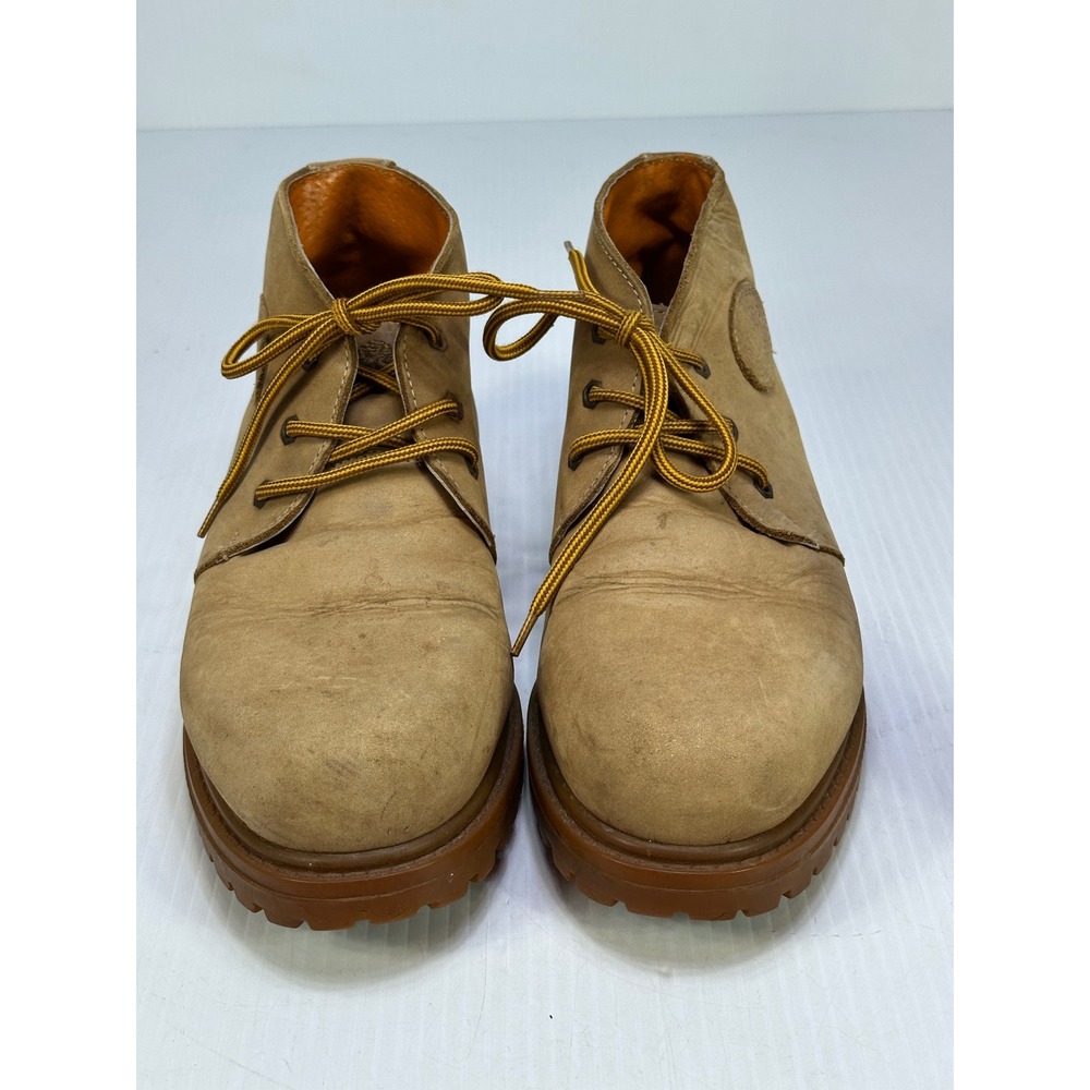 Ellesse Outdoors Mens Tan Nubuck Leather Chukka Boots Made in Italy Lug Sole